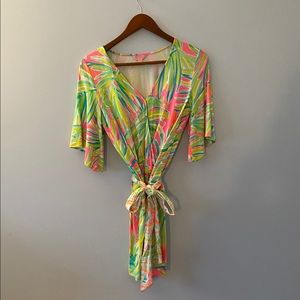 Lilly Pulitzer Madilyn Romper in Tiki Pink, Small